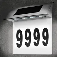 Modern güneş ışığı LED ev işaretleri plaketler ev numarası daire numarası kapı işareti kapı numaraları