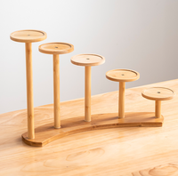 Étagères à fleurs en bambou pour rebords de fenêtre, baies vitrées et terrasses, supports de rangement pour plantes, mini-étagères de présentation pour plantes de bureau