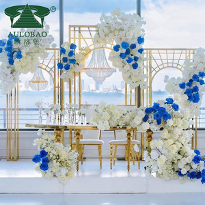 Grande toile de fond fantaisie métal acier inoxydable doré location de fête mariage - Product Image 4