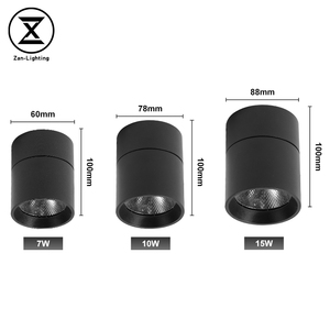 Trung Quốc Nhà Máy 110V-265V Có Thể Điều Chỉnh <span class=keywords><strong>LED</strong></span> Trần Ánh Sáng 7W-3000k-4000k-6000k Bề Mặt Gắn Kết Spotlight Nhôm Đèn Cho Phòng Khách - Product Image 2