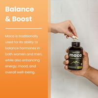 Capsules de racine de maca pour adultes, maca jaune, complément alimentaire à base de plantes, poudre améliorant l'endurance masculine, capsules Maca Plus, 60 pièces