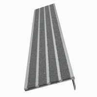 Profilés d'escalier antidérapants en alliage d'aluminium, dalles extrudées, bandes abrasives en carbure de silicium, insert antidérapant pour nez de marche métallique