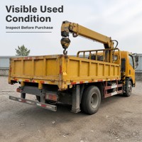 Guindaste Hidráulico Usado de 3200kg com Motor Diesel de 130HP, Lança de Três Seções, Caixa de Carga de 3200mm, Equipamento de Construção