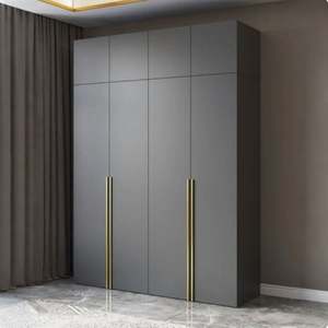 <b>Wooden</b> Luxury High Quality Wardrobe From China Bedroom Wardrobe Modern Bedroom Dark Grey Simple Style Furniture Wardrobe - Product Image 2