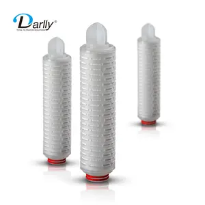 Darlly toptan hidrofobik PTFE filtre membran kıvrımlı filtre kartuşu hava hava filtreleri için 0.45 mikron hortum kartuşları