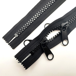 Sac de couchage de haute qualité, accessoire de tente de bateau noir avec <span class=keywords><strong>Double</strong></span> tirette coulissant extrémité ouverte #10 séparant de grandes fermetures à glissière en plastique - Product Image 5