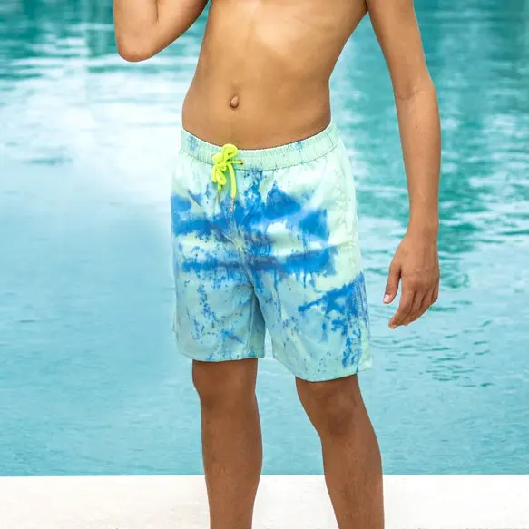 Suhu Warna Berubah Anak Laki-laki Papan Celana Pendek Pantai Kustom Baju Renang Anak Laki-laki Pantai Celana Pendek Anak-anak Warna Berubah Renang