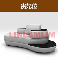Luxuriöses Modernes Gebogenes Echtleder-Sofa Ecksofa in Weiß und Schwarz Design Wohnzimmer Zeitgenössische Heimdekoration
