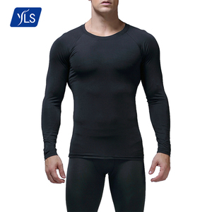 YLS New Arrival <strong>Compression</strong> Shirt Long Sleeve <strong>Custom</strong> Logo Workout Running Tshirt Bodybuilding Muscle Gym T Shirt Men - Product Image 1