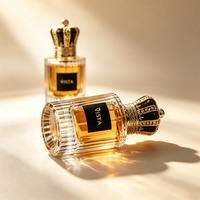 Flacon de parfum en verre cylindrique de luxe de haute qualité avec pulvérisateur et impression sérigraphique 30ml/50ml/100ml rechargeable