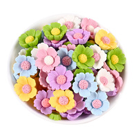 Pinces à cheveux en résine motif marguerite, petits accessoires, composants de bijoux émaillés DIY, embellissements en colle crème pour l'artisanat