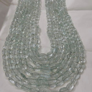 Collier d'excellente qualité d'émeraude naturelle d'origine russe forme ovale dégringolée collier de perles d'émeraude russe - Product Image 1