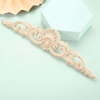 Applique en bois pour meubles sculptés à la main longue décalcomanie pour la décoration européenne non peinte à la maison