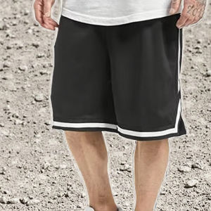 Shorts de basketball unisexes personnalisés avec logo, cordon de serrage, double couche épaisse en tissu peigné, poches latérales - Product Image 3