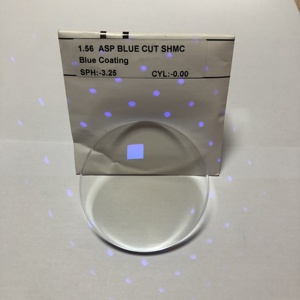 Lentes ópticas de prescripción oftálmica HMC, gafas de resina de corte asférico Cr39 1,56, lentes verdes de bloque azul con revestimiento UC <span class=keywords><strong>HC</strong></span> EMI - Product Image 5