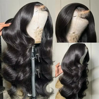 Perruques en cheveux humains vierges brésiliens 100% naturels, vente en gros, longueur 18 pouces, perruques à dentelle HD