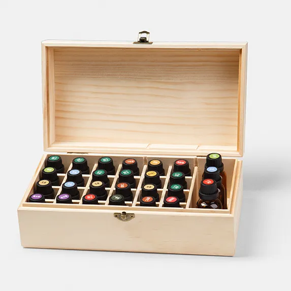 Pine oil Storage Boxes compact size for inch handheld 24-30 bottles solid wood boxes can be customized in size and design
