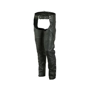 Montar a caballo Carreras Deportes al aire libre Desgaste Cuero genuino Transpirable Color negro Cremalleras Hombres Motocicleta Chaps - Product Image 1