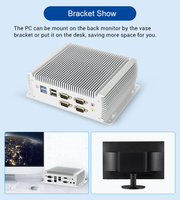 Sharerdp OEM Intel Core I3 I5 I7 6200U 4200U 4500U 5200U 7200U 8130U 8250U 6COM Gömülü Mini PC Fansız Endüstriyel Bilgisayar