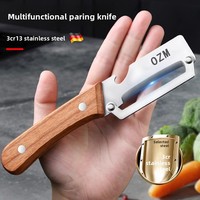 Couteau à éplucher multifonctionnel en acier inoxydable pour papaye, patate douce, fruits, oignon vert et autres légumes