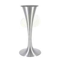 Base de table en alliage d'aluminium brossé pour table de bar/café/bistro/extérieur/intérieur/bière/réception/négociation