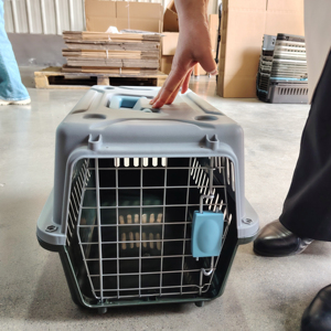 XXL lớn giao hàng nhanh hãng hàng không được phê duyệt xách tay nhựa lớn du lịch không khí cũi trên bánh xe Pet Dog Cat Carrier Crate lồng - Product Image 6