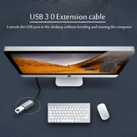 Kabel Ekstensi USB3.0 5Gbps Male Female Extender Transfer Data Cepat PVC Kamera Komputer Keyboard TV Hard Drive Laptop Scanner