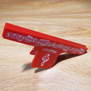 Bureau école logo personnalisé publicité pinces rouges grande grande longue pince en plastique papier pince à lime longue partition musicale pince à <span class=keywords><strong>musique</strong></span> - Product Image 4