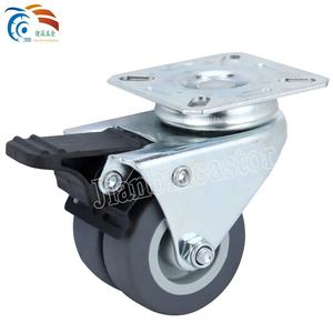 Roda Dupla Silenciosa de TPR e Aço de <span class=keywords><strong>2</strong></span> Polegadas, Rolamento Resistente ao Desgaste, Capacidade de Carga de 50kg, Carrinho com Rodas de Fundo Plano - Product Image 2