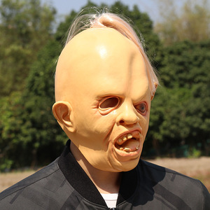 Máscara de Látex de Monstruo con Ojos Cruzados, Talla Única, Accesorio de Disfraz de Halloween, Máscara para Fiesta - Product Image 3