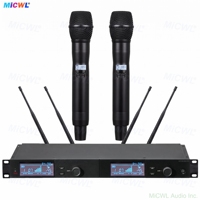 Système de Microphone Sans Fil UHF Professionnel SLXD24D 2 Canaux avec KSM9, SM 58, Beta58 pour Église, École SLXD4