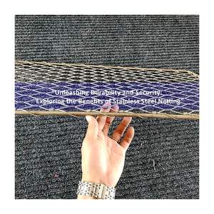 ตาข่ายสายสแตนเลสสำหรับปีนต้นไม้สีเขียวสำหรับปีนเขา - Product Image 2