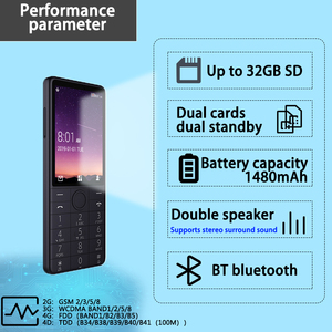 4G Duoqin Qin 1S + Không Có Google Dual Sim Nhỏ Di Động 1GB + 8GB Retro Cũ Phổ Biến Chờ Không Có Máy Ảnh Màn Hình Lớn Nút Chức Năng Điện Thoại - Product Image 3