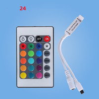 Contrôleur intelligent de bande lumineuse RVB infrarouge 5V/12V/24V Mini télécommande LED 44 touches gradateur de couleur RVB 24 touches gradateur de couleur sept couleurs