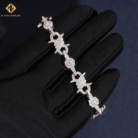 Bracelet cubain personnalisé en moissanite GRA pour rappeur, en argent sterling 925, bracelet cubain infini de luxe hip-hop, bijoux pour hommes