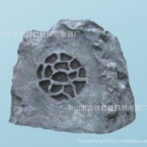 ลำโพงเรซิ่นสโตนกันน้ำสำหรับภายนอกอาคาร 220V สเตอริโอ พร้อมไฟสวน - Product Image 1