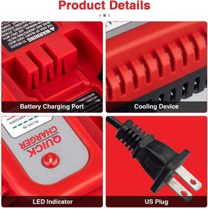 Top Quality B&D 7.2V-24V NiCD NiMH <b>Battery</b> HPB18-OPE HPB14 HPB12 HPB96 HPB24 Replacement for Black and Decker 18V <b>Charger</b> - Product Image 5