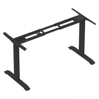 Bureau debout électrique à hauteur réglable, bureau assis-debout de 120 cm avec plateau en noyer pour bureau à domicile, structure en acier avec plateau en MDF