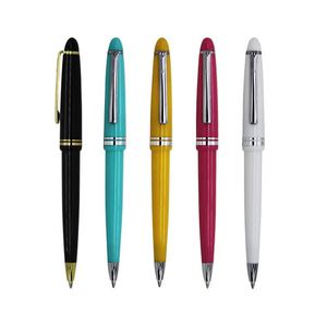Gloss Lacquer Classic Torpedo Twist Metal Ballpoint Pen, Gold & Silver Trim Executive Signature Pen Custom Logo - Product Image 1