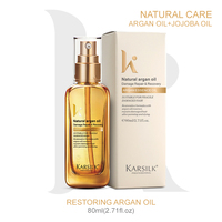 Semprotan Minyak Rambut Silkening Mist Vegan dengan Argan Oil, Pelindung Panas, Melembutkan, Memperbaiki Kerusakan, Melembapkan, dan Menyegarkan