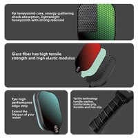 Raquette de pickleball Green Ear Money GEM-GEN48, carbone mat, motif hexagonal 16 mm, qualité compétition, raquette professionnelle
