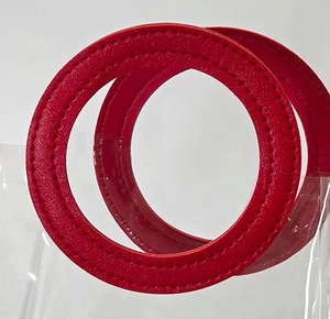 Bolso de Mano Transparente de PVC con Asa Redonda, Moderno y Elegante - Product Image 2