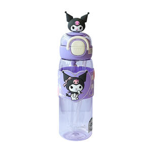 Zuo Mu Kuromi <b>Water</b> <b>Bottle</b> 700Ml <b>With</b> <b>Straw</b> Bpa Free For Kids School Use - Product Image 1