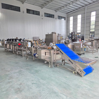 Groente- en fruit sorteer-, was-, droog- en verwerkingslijn, grote capaciteit spinazie- en romaine sla-wasmachine
