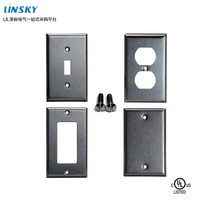 Pinghai — plaque murale décorative Linsky (7731), en acier inoxydable, débardeur, sortie USB, récepteur, 1 Gang