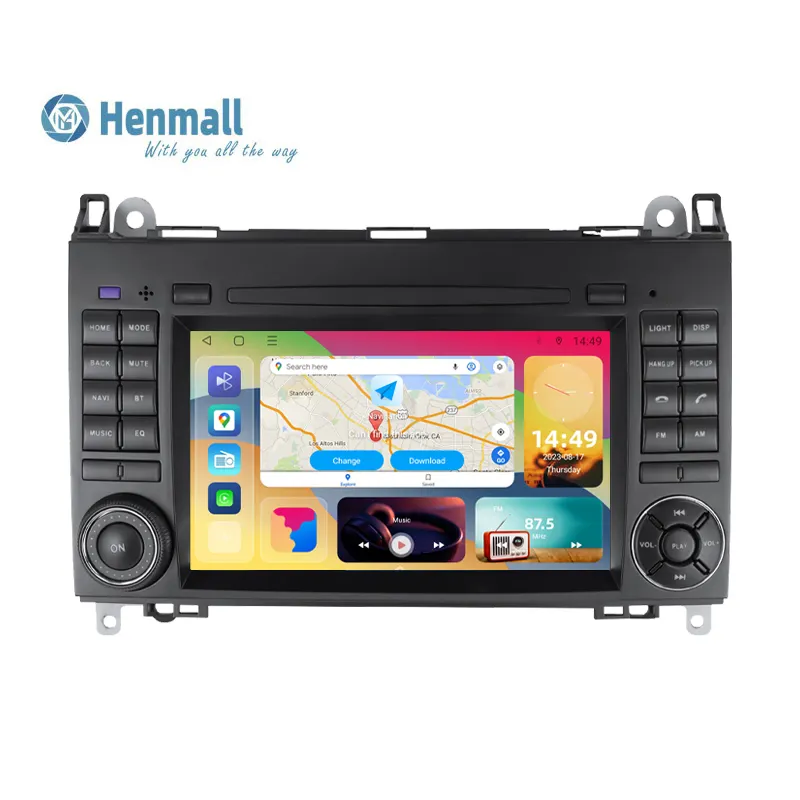 HENGMALL 7 pollici Android Auto lettore DVD per Mercedes BENZ B200 B-CLASS velocista multimediale GPS Radio Carplay Android Auto
