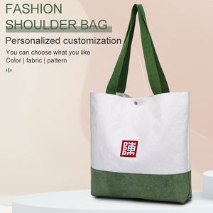 Bolso de mano Tyvek impermeable de gran capacidad respetuoso con el medio ambiente de diseño Original de Gahumi, bolso de compras reutilizable con logotipo bordado personalizado - Product Image 2