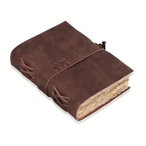 Cuaderno de Cuero Vintage Hecho a Mano, con Cubierta Grabada, Cuaderno de Dibujo, Cuaderno de Bocetos de Piel Sintética, Estilo Retro, Regalo para Artistas - Product Image 1