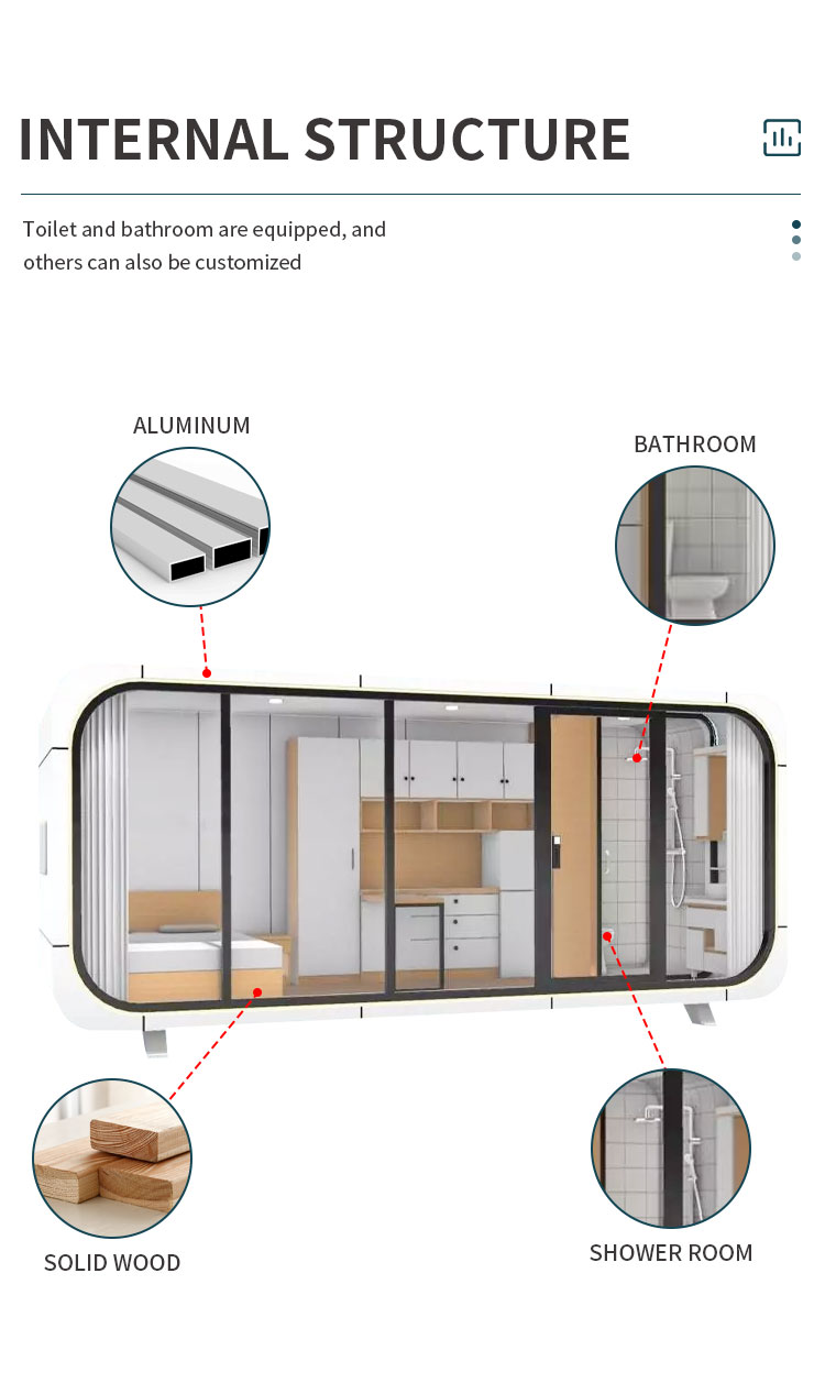 Space Capsule Movable Homes Mobile Prefab House Container Tiny Prefabricated Houses