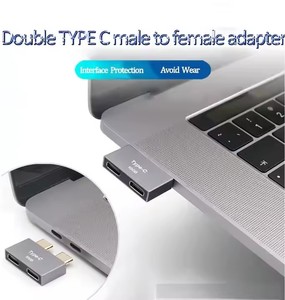10gbps Usb3.1 Tipo <span class=keywords><strong>C</strong></span> a Dual 2 X <span class=keywords><strong>Usb</strong></span>-<span class=keywords><strong>C</strong></span> 2 * Puertos <span class=keywords><strong>Usb</strong></span> Divisor Hub Convertidor de datos de carga Adaptador Conector para <span class=keywords><strong>Macbook</strong></span> - Product Image 3
